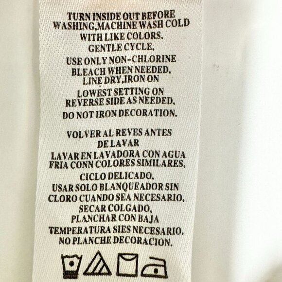 Blueberi Boulevard Child's Dress Size 18M White Stitched Flowers Pink Bow EUC - Picture 7 of 8